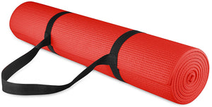 BalanceFrom GoYoga All Purpose High Density Non-Slip Exercise Yoga Mat with Carrying Strap
