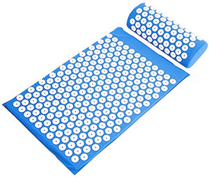 BalanceFrom Acupressure Mat and Pillow Set for Back and Neck Pain Relief and Muscle Relaxation Massage