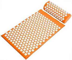 BalanceFrom Acupressure Mat and Pillow Set for Back and Neck Pain Relief and Muscle Relaxation Massage