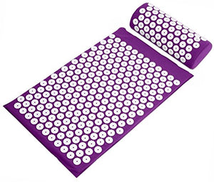 BalanceFrom Acupressure Mat and Pillow Set for Back and Neck Pain Relief and Muscle Relaxation Massage