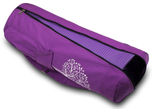 BalanceFrom GoYoga Full Zip Exercise Yoga Mat Bag with Multi-Functional Storage Pockets [Fits Both 1/2-Inch and 1/4-Inch Thick Mats]